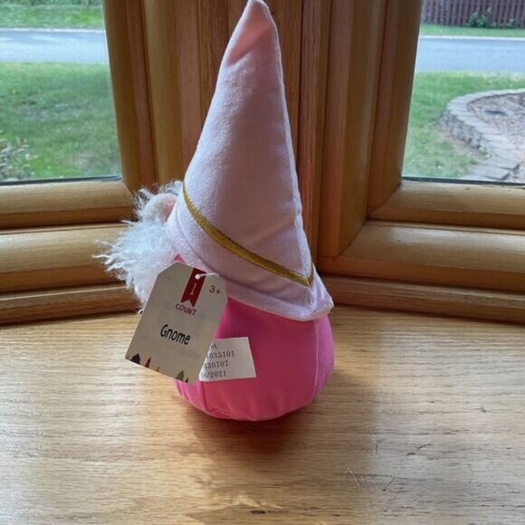 Pink Target Weighted Gnome Valentines Day Decor Plush Toy - Picture 6 of 7